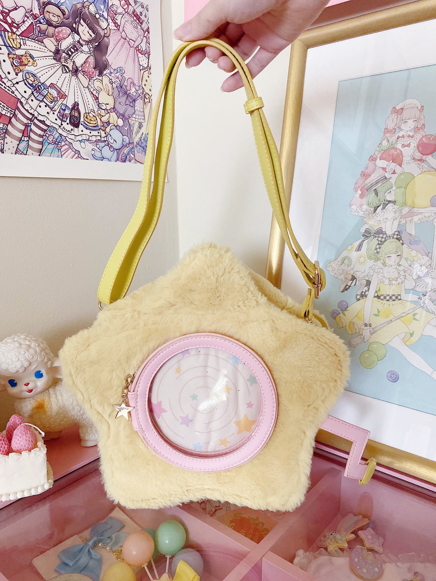 fuwafuwa etoile ita bag yellow