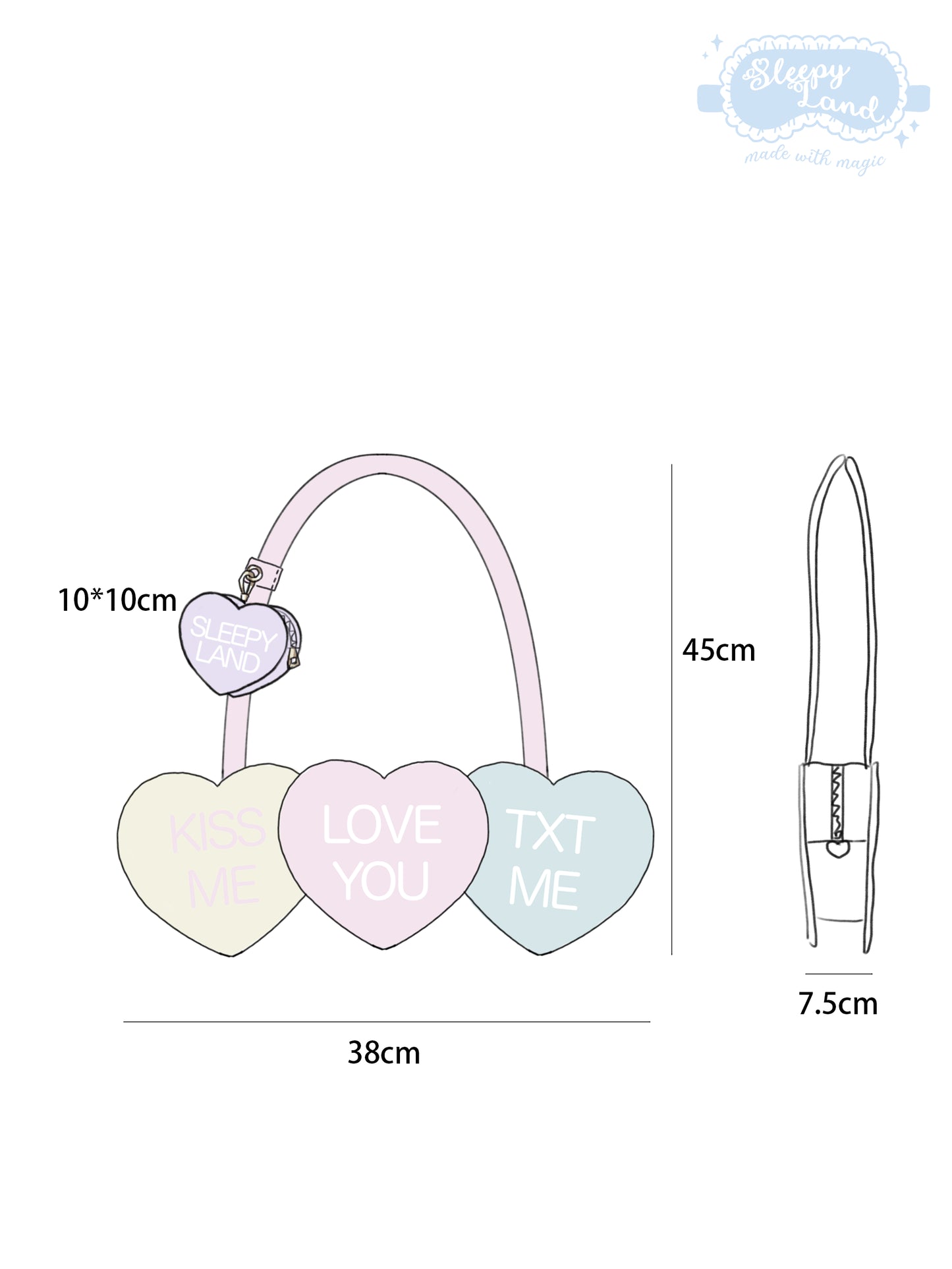 fullprice preorder | candy hearts x3 purse | delivery in November