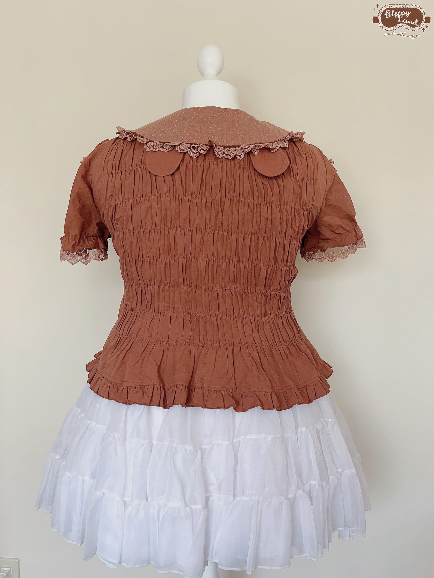 biscuit bear is a chocolatier cocoa heart blouse | ready to ship