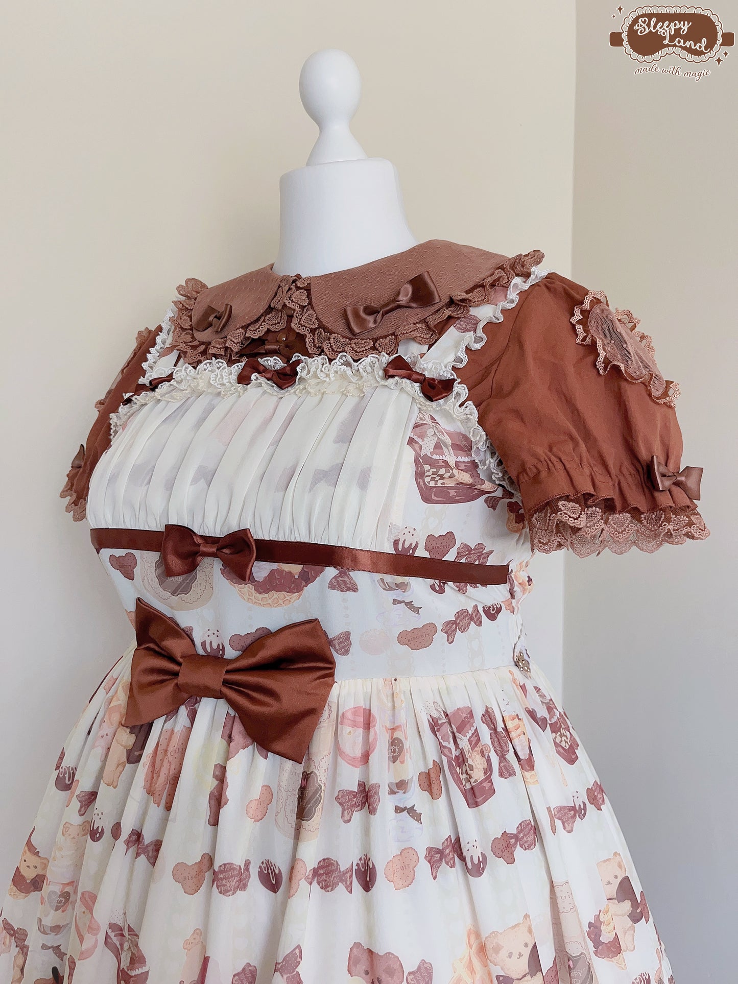 biscuit bear is a chocolatier cocoa heart blouse | ready to ship