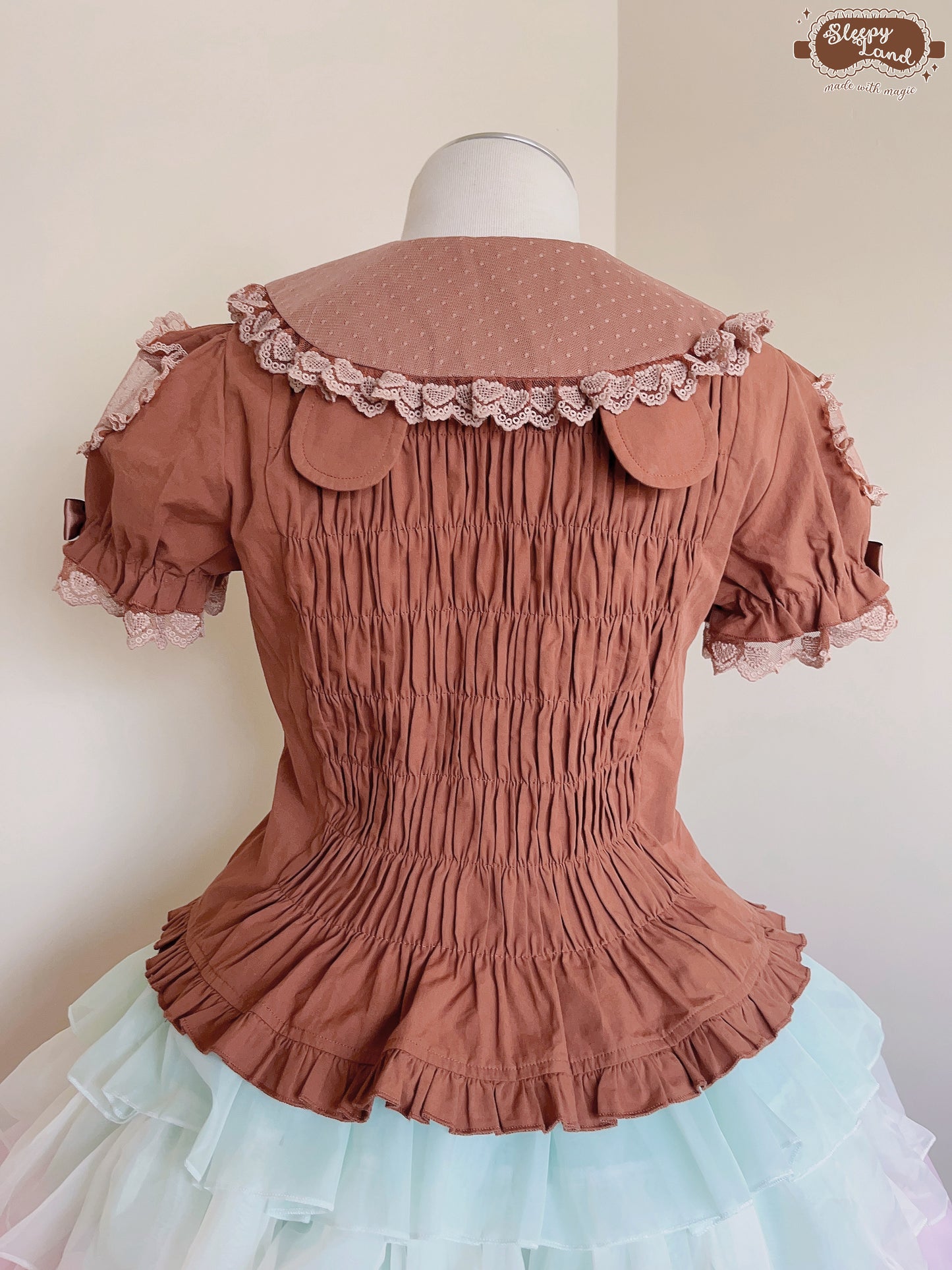 biscuit bear is a chocolatier cocoa heart blouse | ready to ship