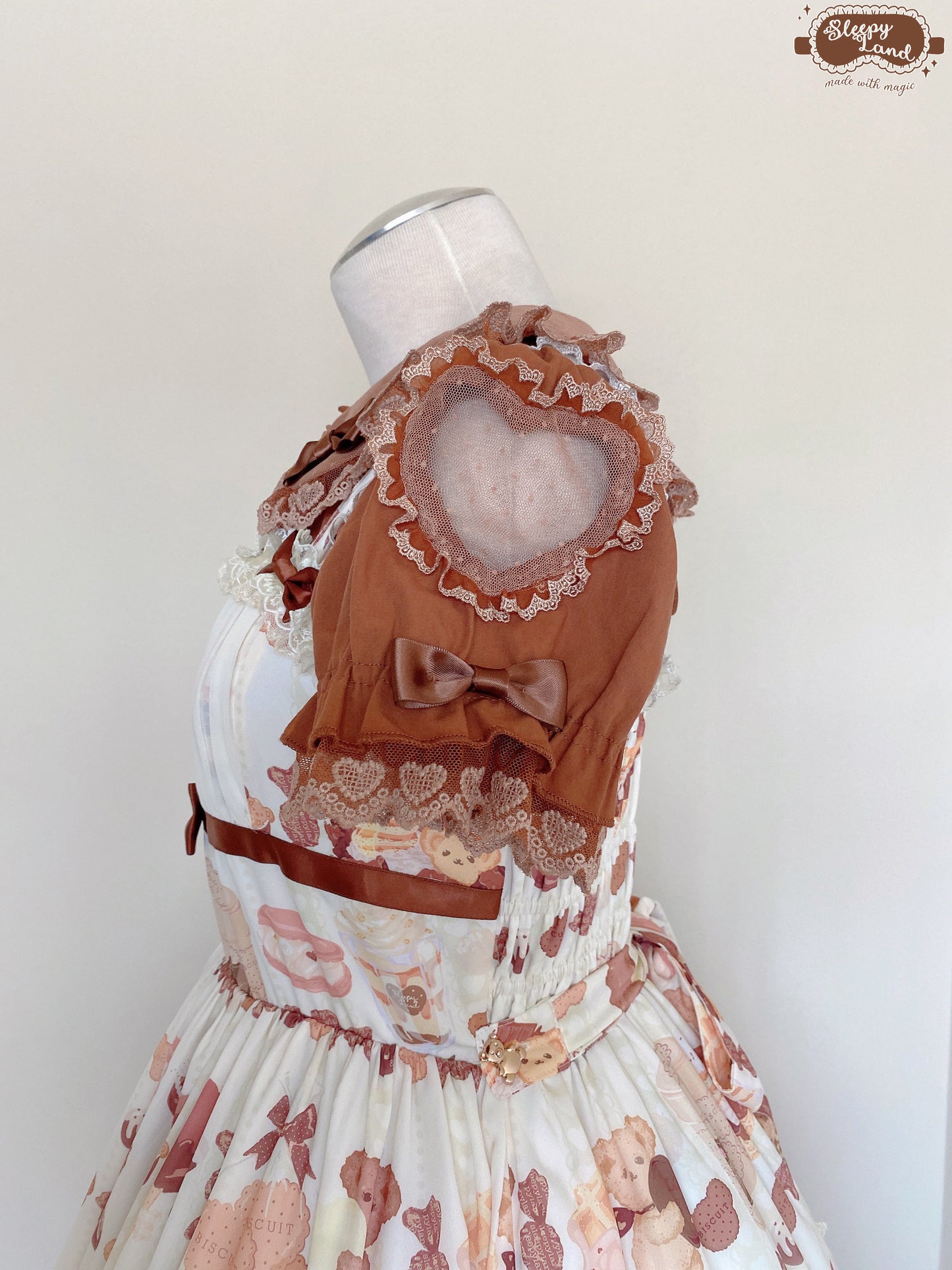 biscuit bear is a chocolatier cocoa heart blouse | ready to ship