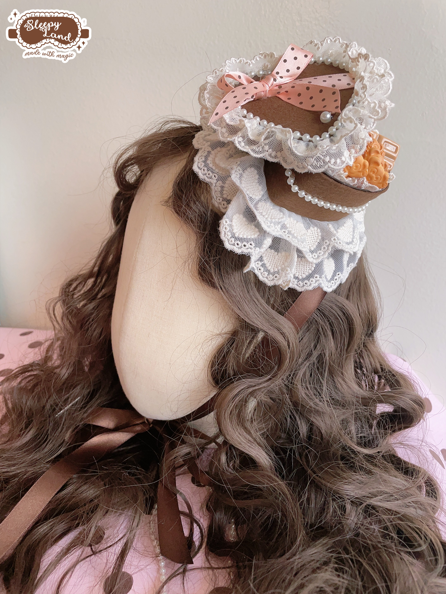 biscuit bear is a chocolatier beary cute gift headdress | ready to ship