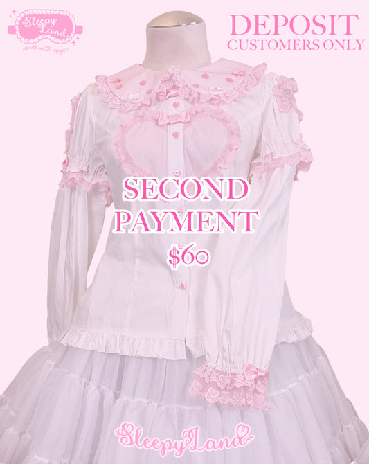 second payment | all my hearts blouse | delivery in late april-may