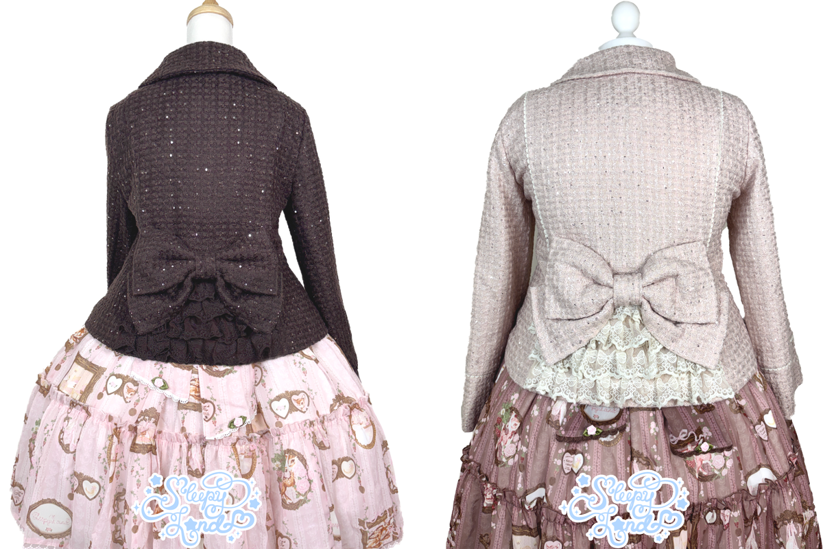 full price preorder | glittery girl fawnette short coat | delivery early January 2027