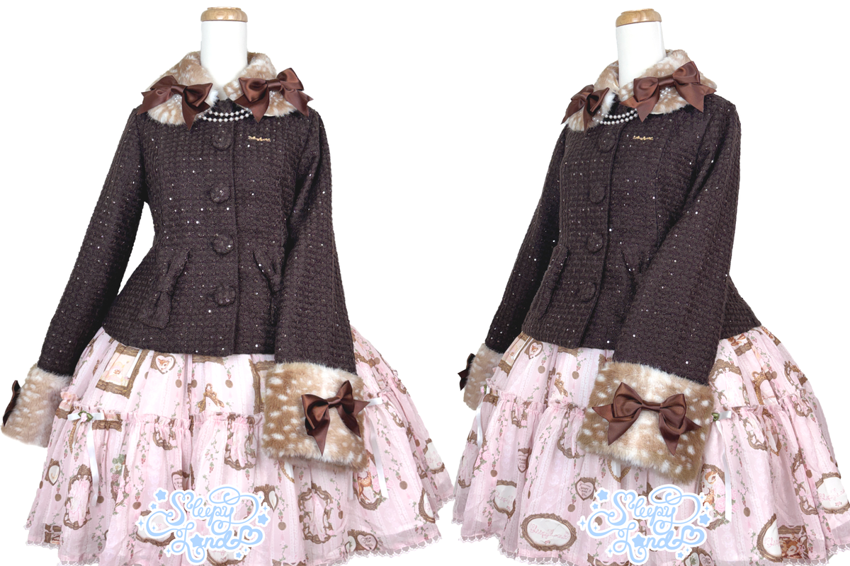 full price preorder | glittery girl fawnette short coat | delivery early January 2027