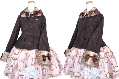 full price preorder | glittery girl fawnette short coat | delivery early January 2027