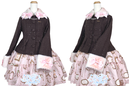 full price preorder | glittery girl fawnette short coat | delivery early January 2027