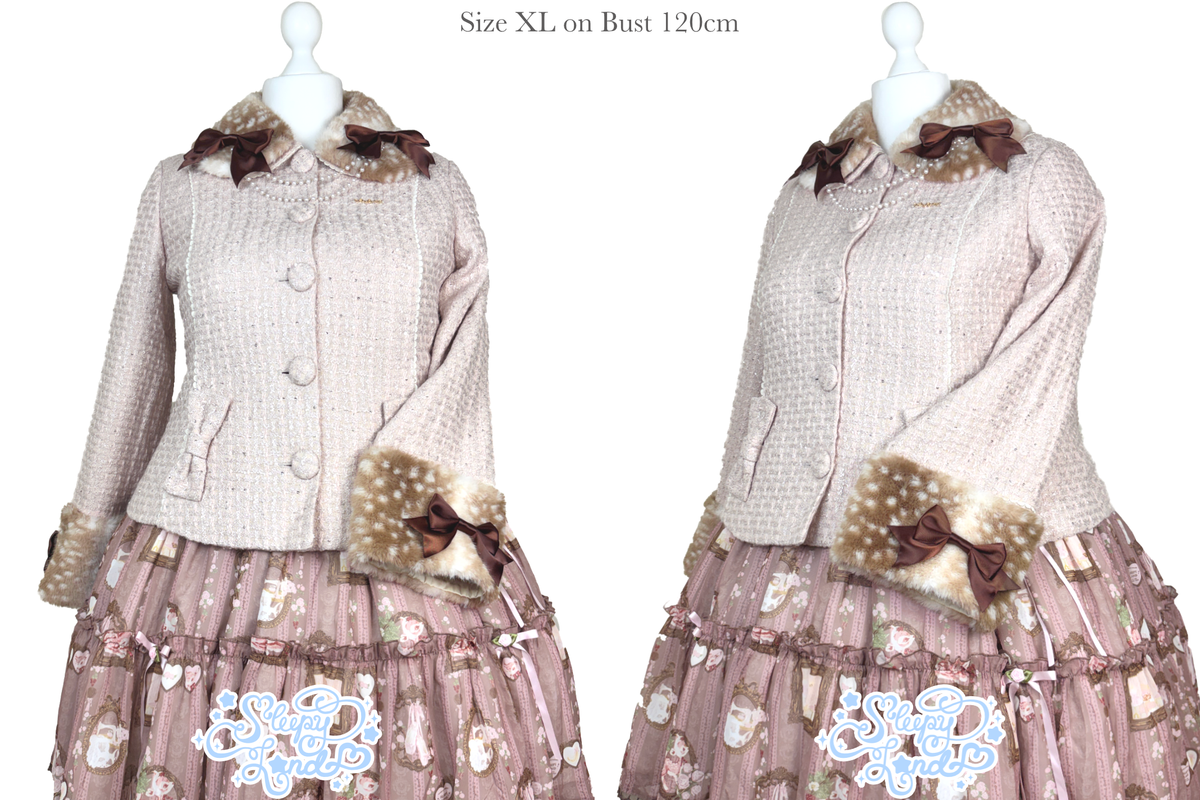 full price preorder | glittery girl fawnette short coat | delivery early January 2027