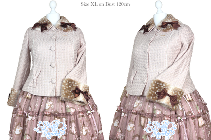 full price preorder | glittery girl fawnette short coat | delivery early January 2027