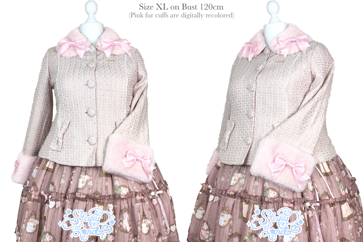 full price preorder | glittery girl fawnette short coat | delivery early January 2027