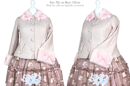full price preorder | glittery girl fawnette short coat | delivery early January 2027