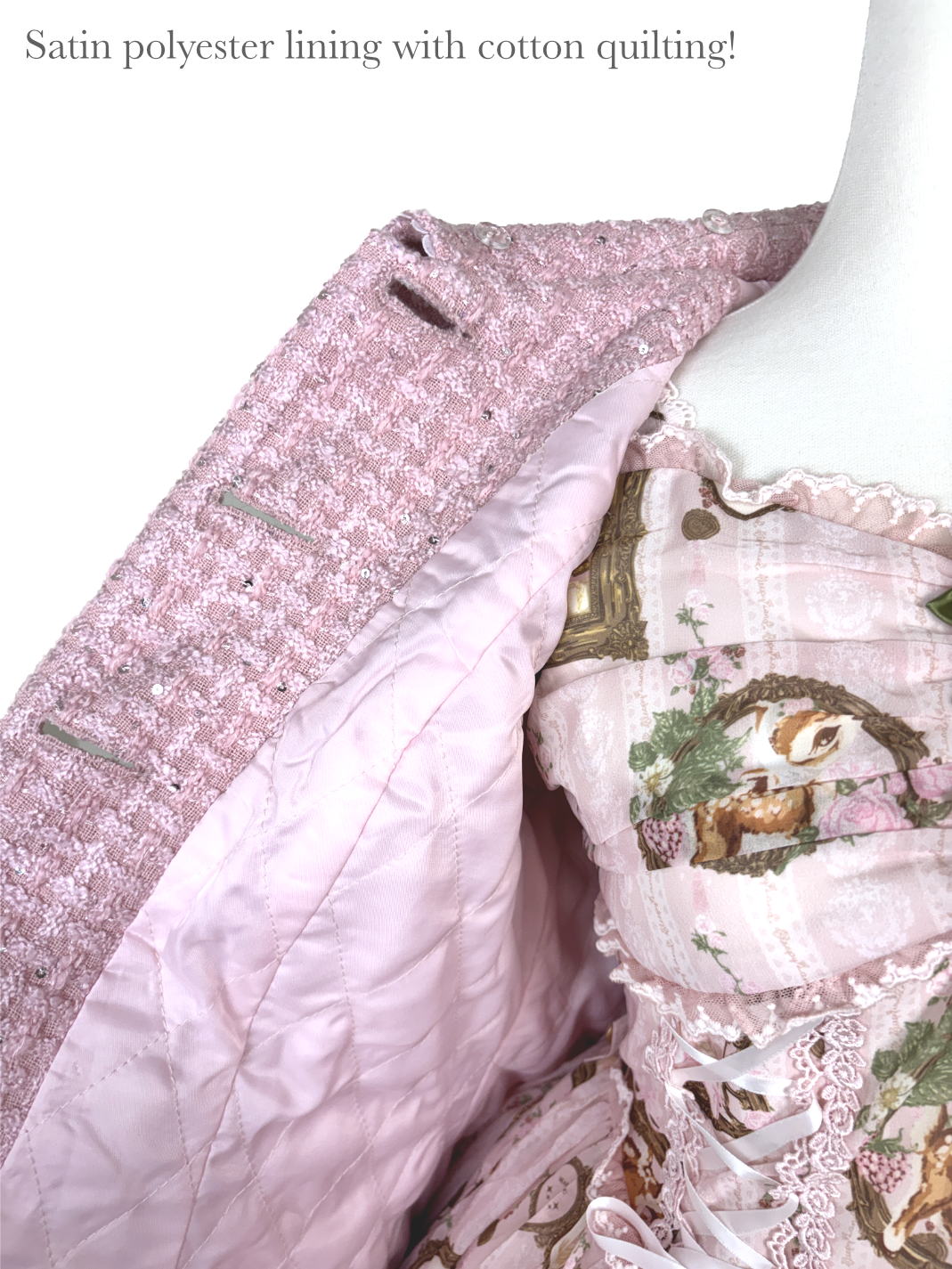 full price preorder | glittery girl fawnette short coat | delivery early January 2027