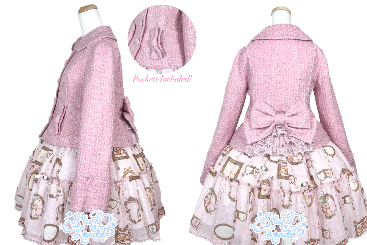full price preorder | glittery girl fawnette short coat | delivery early January 2027