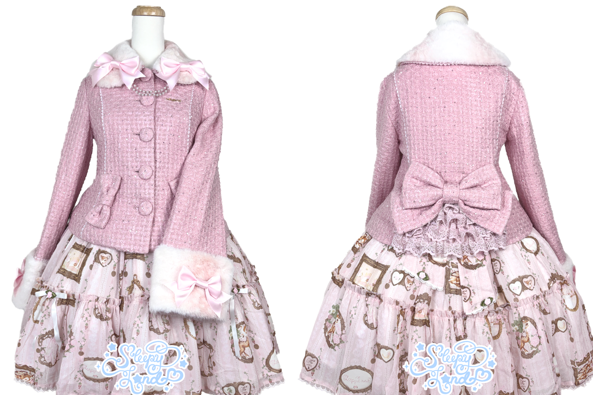 full price preorder | glittery girl fawnette short coat | delivery early January 2027