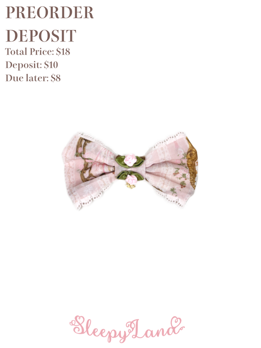 deposit preorder | ballerina fauna's vintage romantic frame barrette | ship in early April