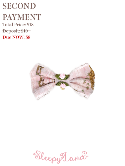 second payment | ballerina fauna's vintage romantic frame barrette | ship in early April