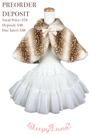 deposit preorder | fawnnette capelet | ship in early April