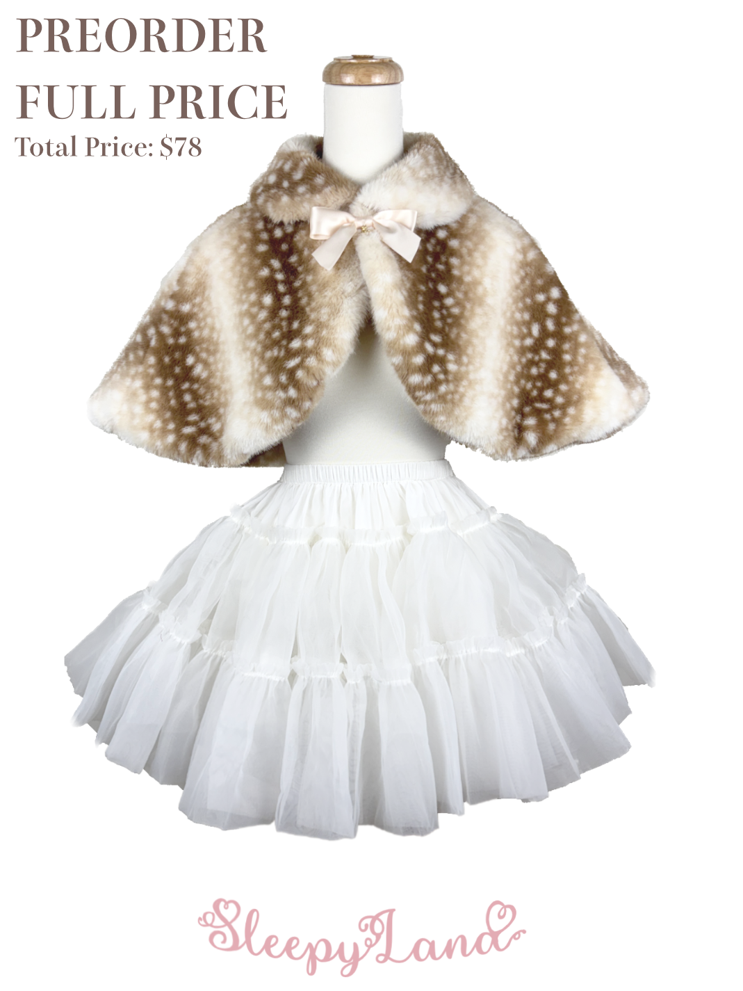 full price preorder | fawnnette capelet | ship in early April