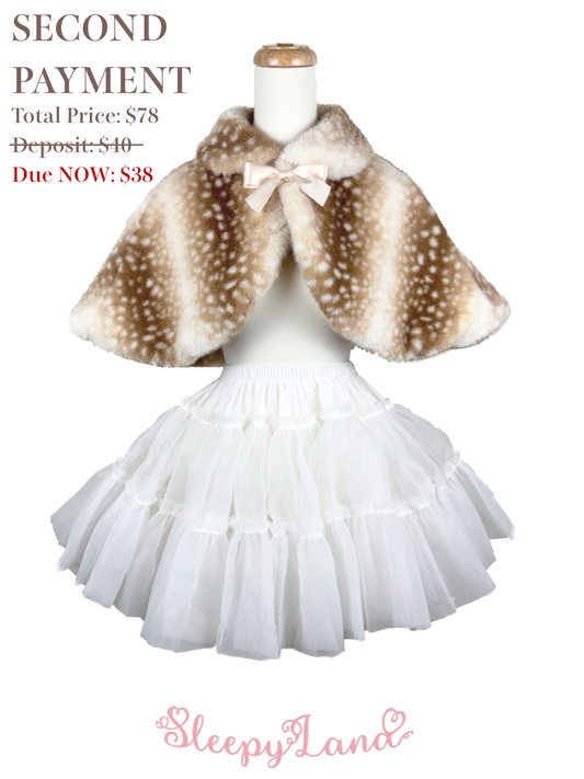 second payment | fawnnette capelet | ship in early April