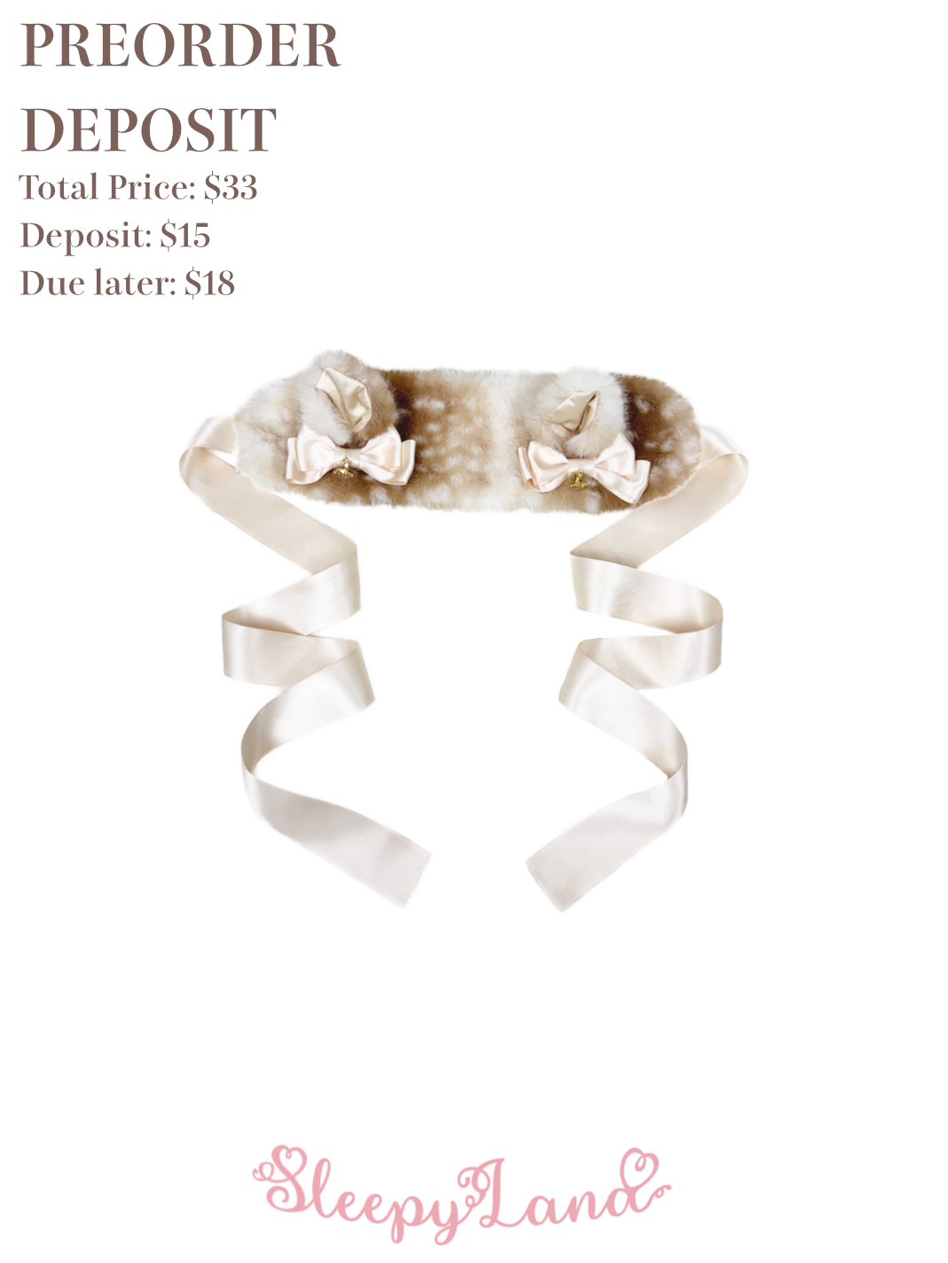 deposit preorder | fawnnette headdress | ship in early April