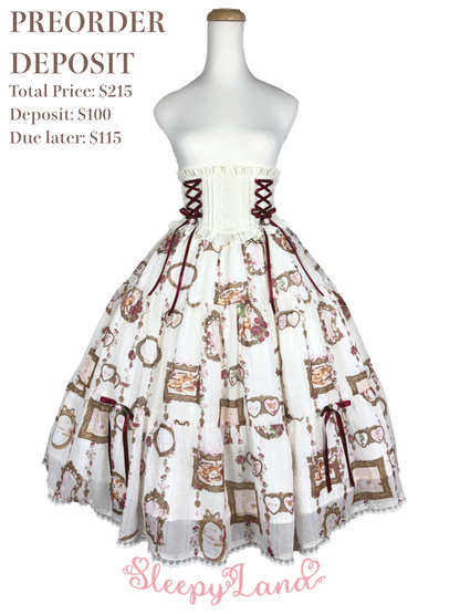 deposit preorder | ballerina fauna's vintage romantic frame skirt set | ship in early April