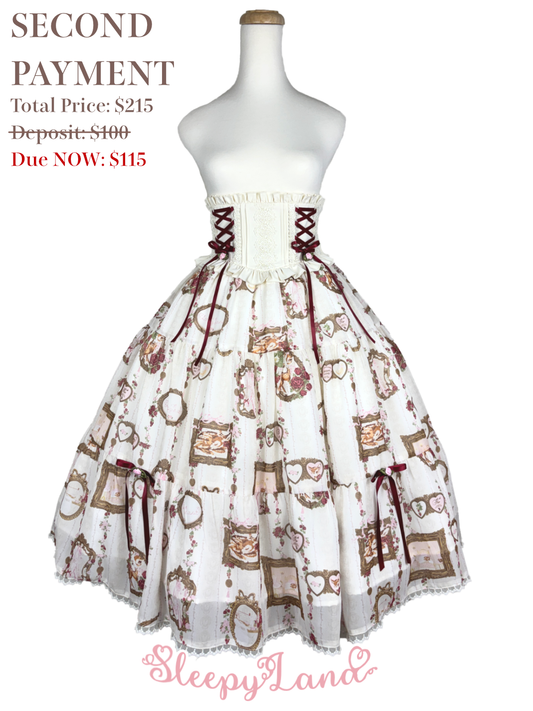 second payment | ballerina fauna's vintage romantic frame skirt set | ship in early April
