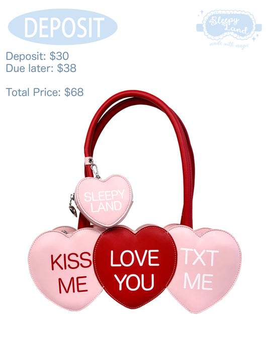 deposit preorder | candy hearts x3 purse | delivery in November