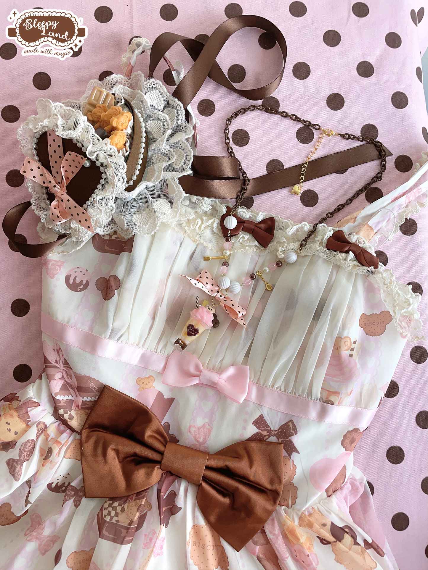 biscuit bear is a chocolatier beary cute gift headdress | ready to ship