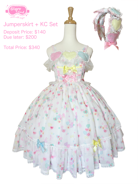 sweetie marshmallows Jumperskirt + KC Set | ready to ship