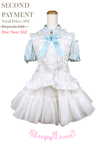 second payment | cafe whip off shoulder blouse | ship in June