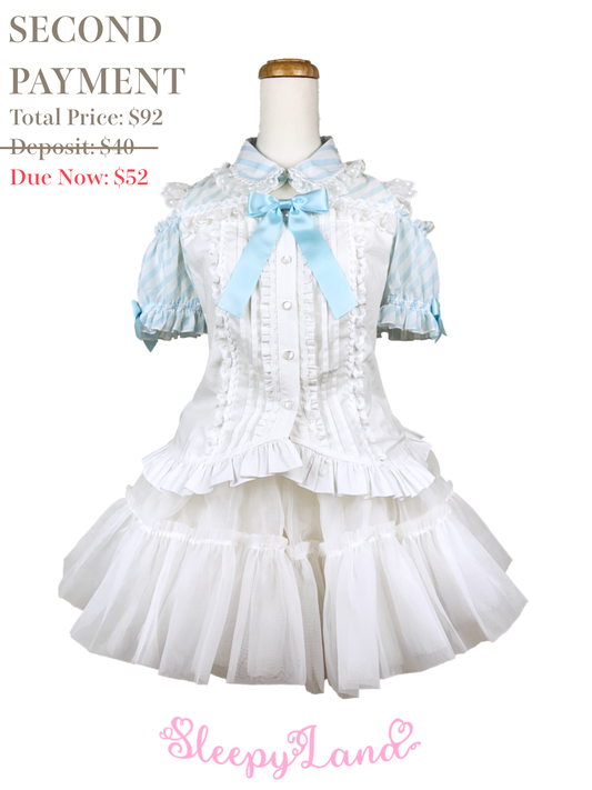 second payment | cafe whip off shoulder blouse | ship in June